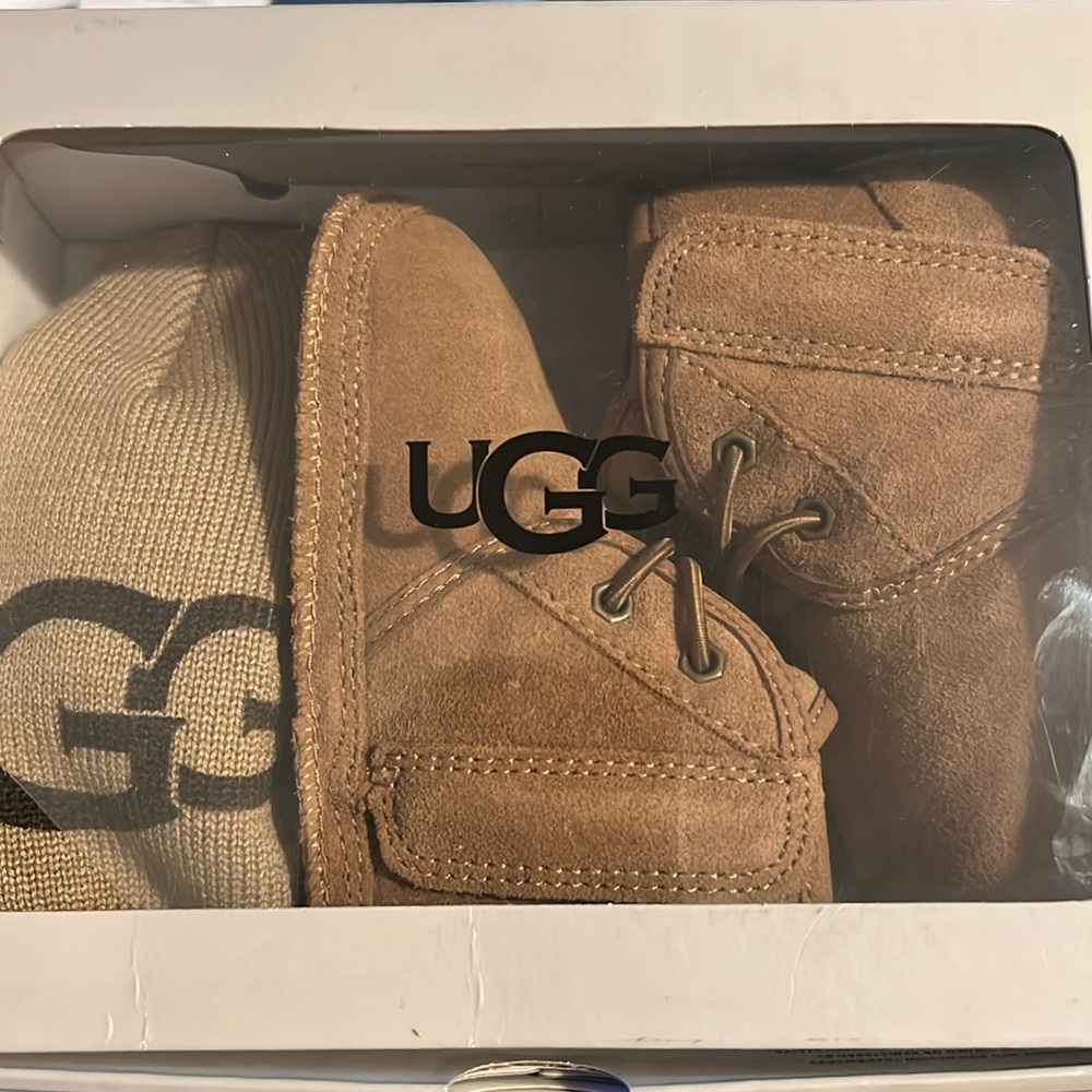 New UGG baby booties and beanie
